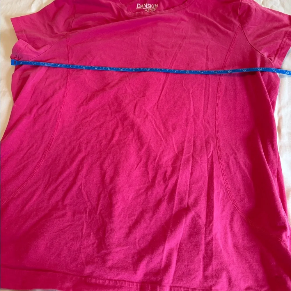 Danskin Now Women's Fuchsia Pink Active Tee - XXL (20) Short Sleeve Athletic Top - Picture 5 of 8